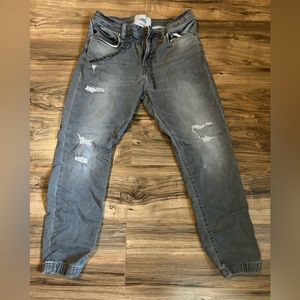 H&M Hybrid Skinny Fit Grey Denim Jogger Jeans size M